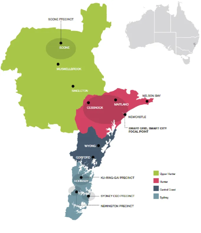 Figure 1  Map of Smart Grid, Smart City Trial Locations