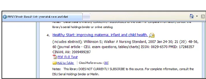 Figure 10 – Add to Folder Link 