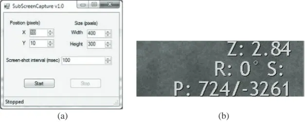 Fig. 2. (a) Sub Screen Capture GUI (b) example of captured picture