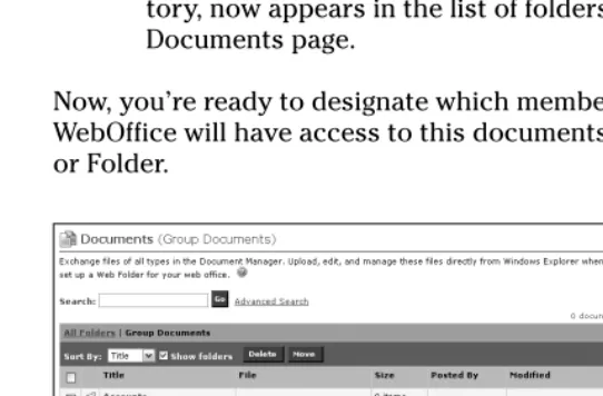 Figure 4-1: The Documents (Group Documents) page.