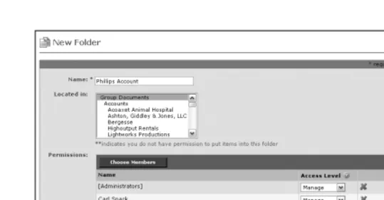 Figure 4-2: The New Folder page. 