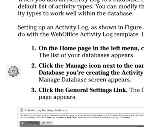Figure 5-5: The Activity Log page for an individual contact.