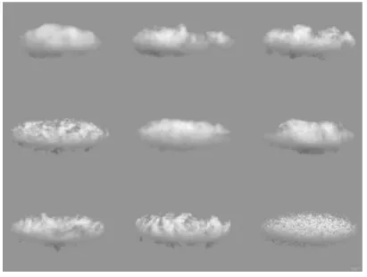 Figure 3: Example of clouds using Lewis method.  Figure taken from [Lewis 1989] 