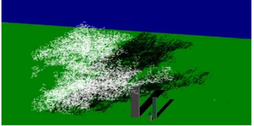 Figure 5: Clouds generated using Nagel's method.  Taken from early prototype application