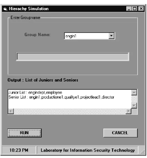 Fig. 6. User interface: RBACHR.