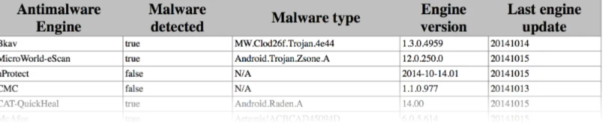 Figure 4: Malware Analysis report.