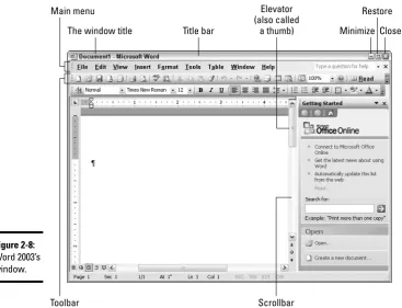 Figure 2-8:Word 2003’s