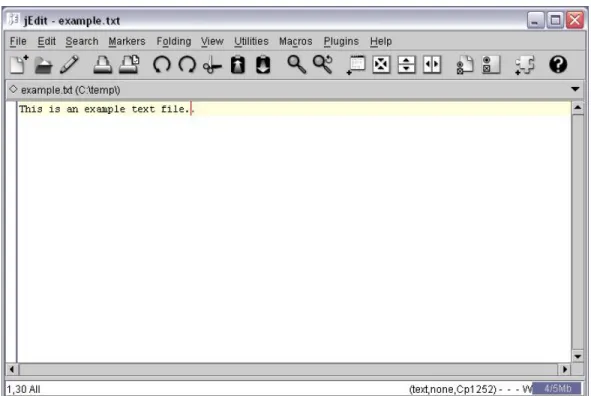 Figure 1.3: The main window of the jEdit application