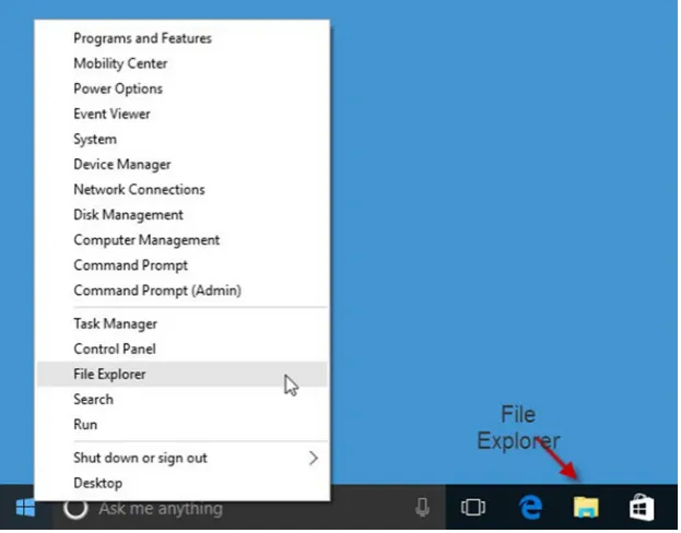 Figure 1-1. Two ways to access File Explorer