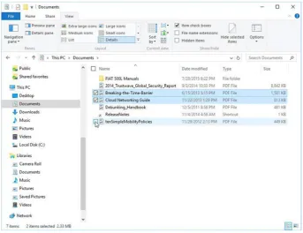 Figure 2-6. With Item check boxes turned on, click or tap the check box column to select individual files
