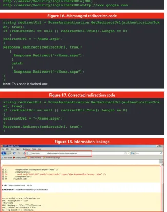 Figure 16. mismanged redirection code