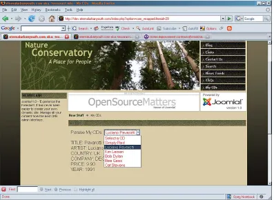 Figure 8.5 AJAX, auto update CD view form