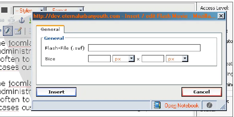 Figure 7.7 Adding the Flash wizard