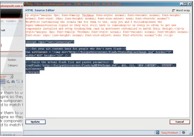 Figure 7.8 The HTML view