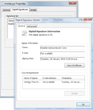 Figure 28: Stuxnet malware two months after its certificate was revoked