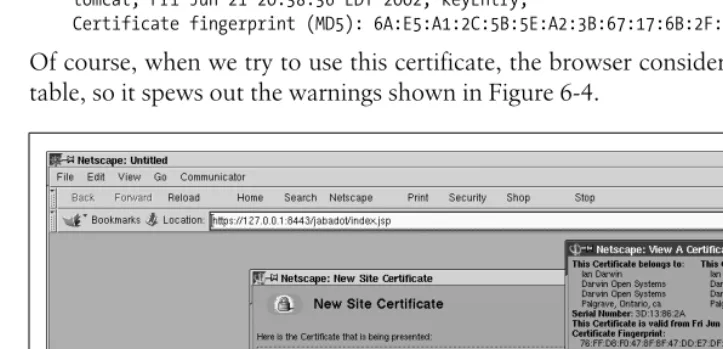 table, so it spews out the warnings shown in Figure 6-4.