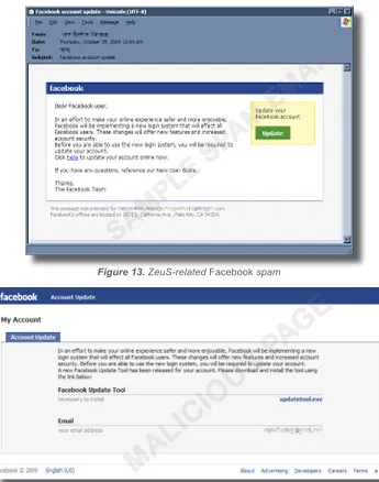 Figure 13. ZeuS-related Facebook spam