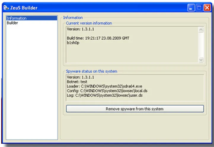 Figure 2. Standard ZeuS Builder