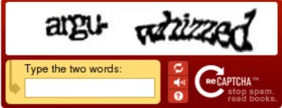 Figure 3.1: Example of a reCAPTCHA
