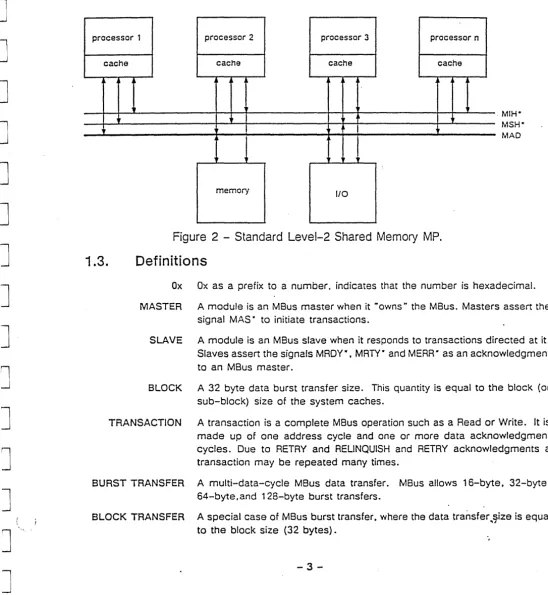 Figure 2 - Standard Level-2 Shared Memory MP. 