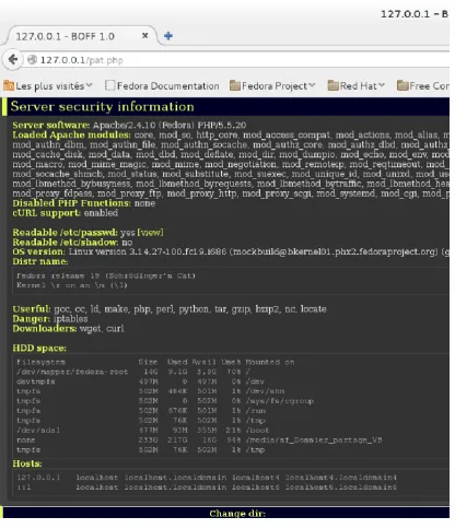 Figure 4 - Quelques cibles du webshell 