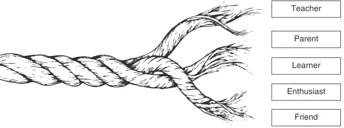 Figure 13.2 Showing trajectories of identity: multiple interwoven stories about self developing over time