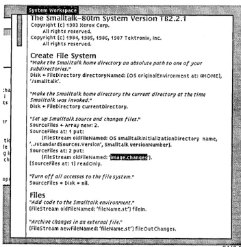 Figure 2-2. System Workspace 'Window. 