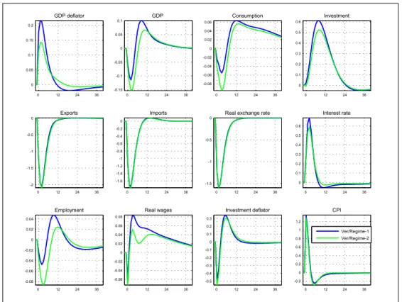Figure 7.9. Imported consumption goods markup shock