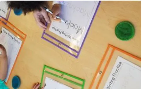 Figure 2. Dry-erase name tracing.  