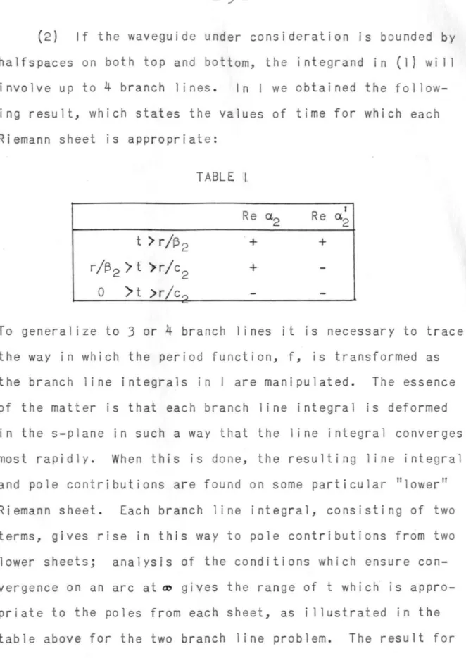 TABLE  Re  u Re  I  2  u 2  t  )  r/~ 2  +  +  r/~2  > t  >r/ c 2  +  0  > t  >r /c,) 