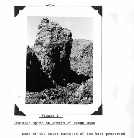 Figure 6 Obsidian Spine on summit of Panum Dome 