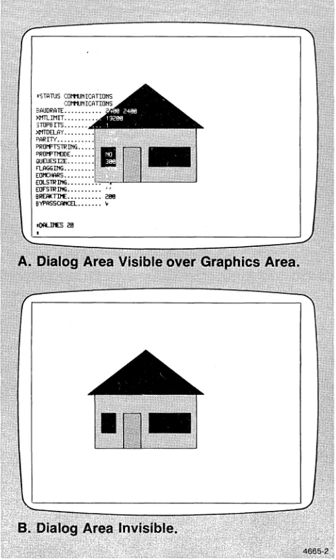 Figure 1-3. The Graphics and Dialog Areas. 