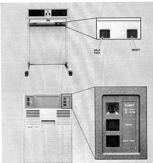 Figure 2-4. The RESET and SELF TEST Buttons. 