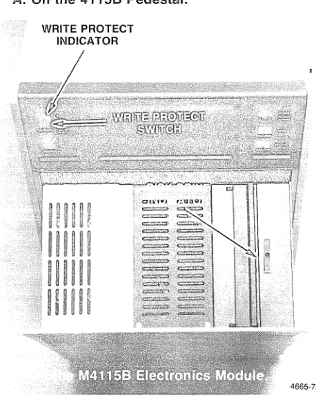 Figure 2-5. The WRITE PROTECT Switch, the WRITE PROTECT 
