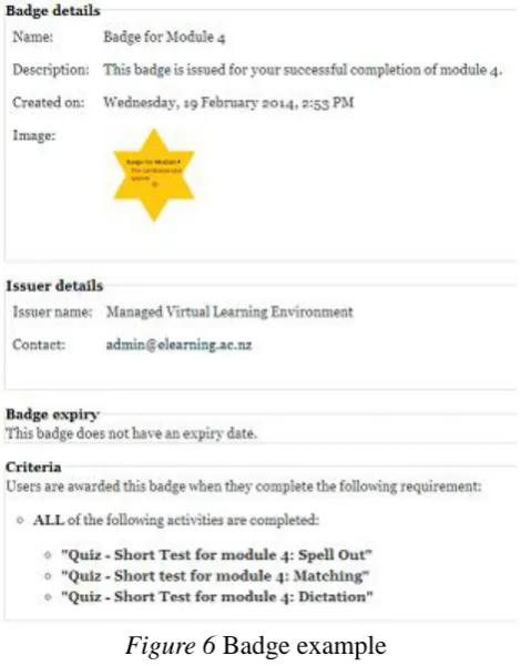 Figure 6 Badge example 