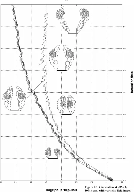 Figure 2.1  Circulation at AR = 6, 