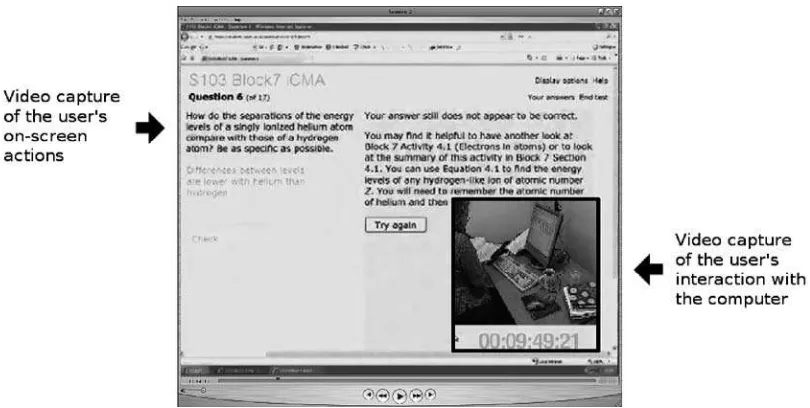 Figure 3 A screen-shot from a recorded usability laboratory session