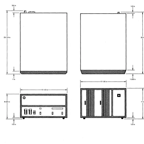 Figure 3-3. Envelope Dimensions of System Units 