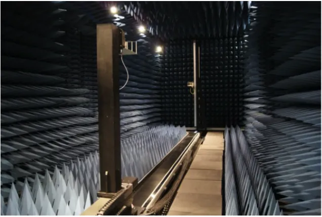 Figure 3.5: Example of a far-ﬁeld measuremenet setup in anechoic chamber.