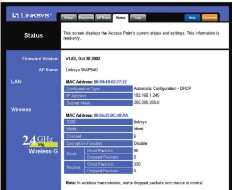 Figure 6-8The Status Tab