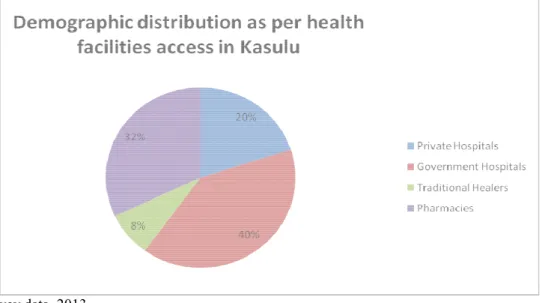 Figure NO: 1 Demographic distribution according to health facilities access in Kasulu.