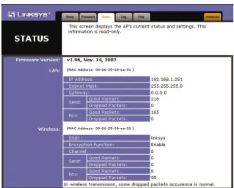 Figure 6-8The Status Tab