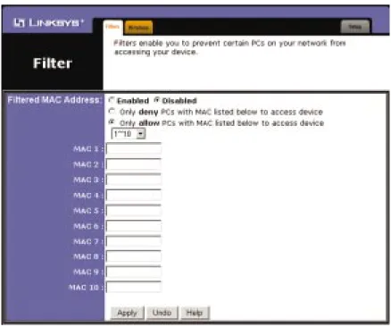 Figure 6-11 The Filter Tab