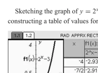 Table submenu to change the start