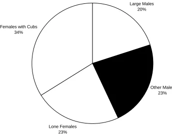 Figure 5.1.3: Proportion of Observed Bear Minutes by Age/Sex Class - Tours Present 
