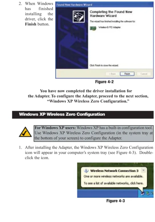 Figure 4-3Driver Installation for Windows XP
