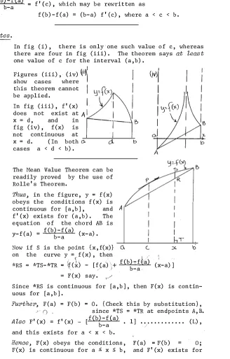 Figures (iii), (iv) �'11t, show one value of c for the interval (a,b). .. where ,,1 cases 1 this theorem cannot 