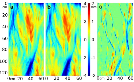 Fig. 10. (a) Planview of the analyzed section of the braided rivervation proﬁles of the ﬁve longest continuous channel threads