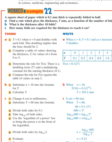 table of values in step 2.