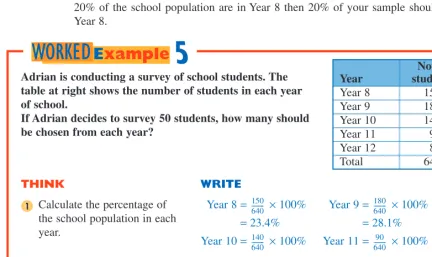table at right shows the number of students in each year 
